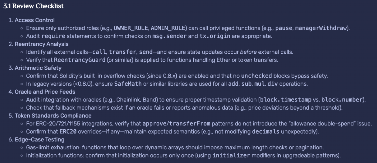 DEX Compliance Checklist