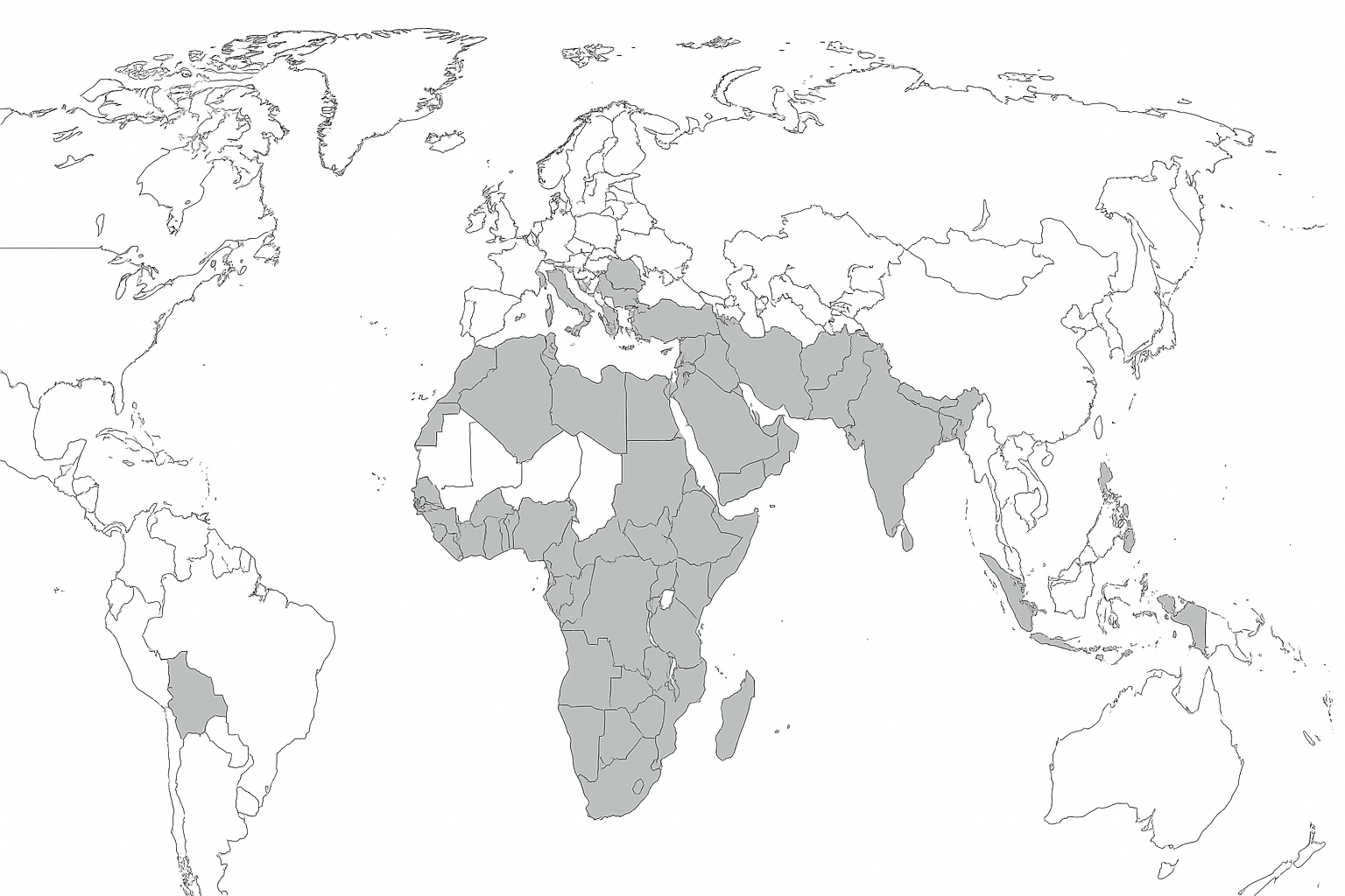 World map highlighting FATF grey list high-risk jurisdictions like Nigeria, Turkey, UAE blocked by DEX geofencing for Travel Rule compliance